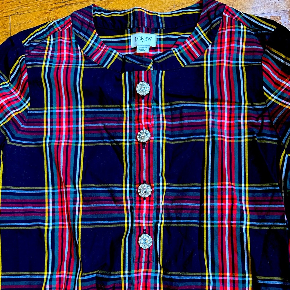J Crew holiday blouse
